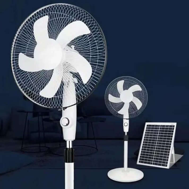 Portable Solar Panel 12W 9V 3-Speed Floor-Standing Oscillating Fan