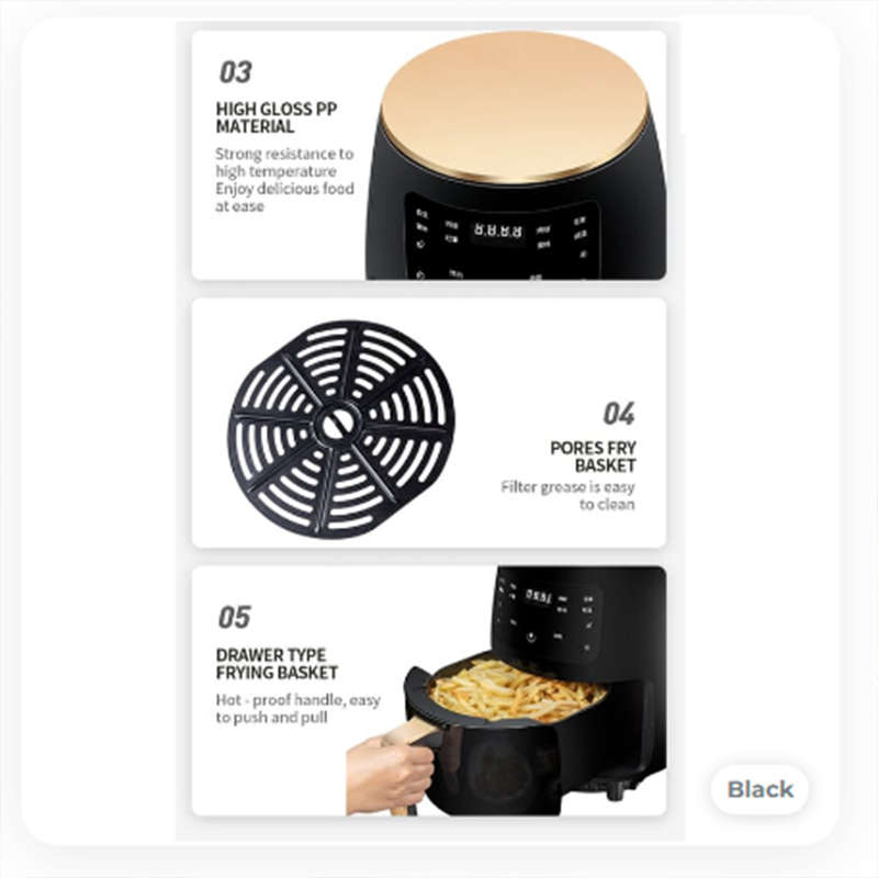 Convenient And Practical 4.5L Digital Display Air Fryer