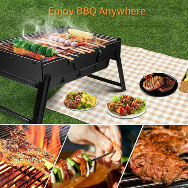 Convenient Bbq Grill Portable Camping Bbq Charcoal Outdoor Picnic Cooking Tool