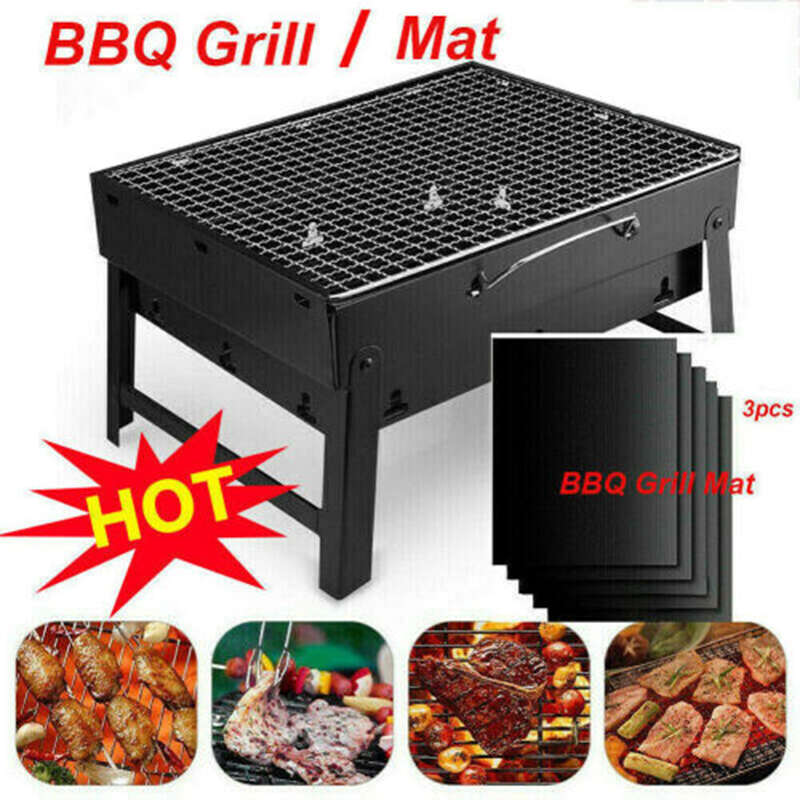 Convenient Bbq Grill Portable Camping Bbq Charcoal Outdoor Picnic Cooking Tool