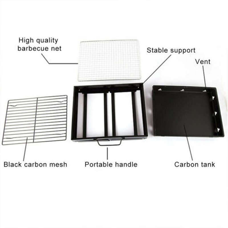 Convenient Bbq Grill Portable Camping Bbq Charcoal Outdoor Picnic Cooking Tool