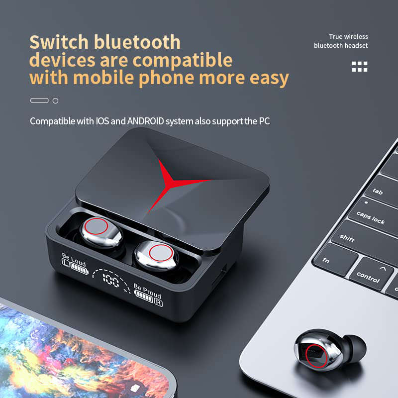 Convenient M90 Pro Wireless Bluetooth Low Latency Gaming Earbuds High-Fidelity Stereo Headphones