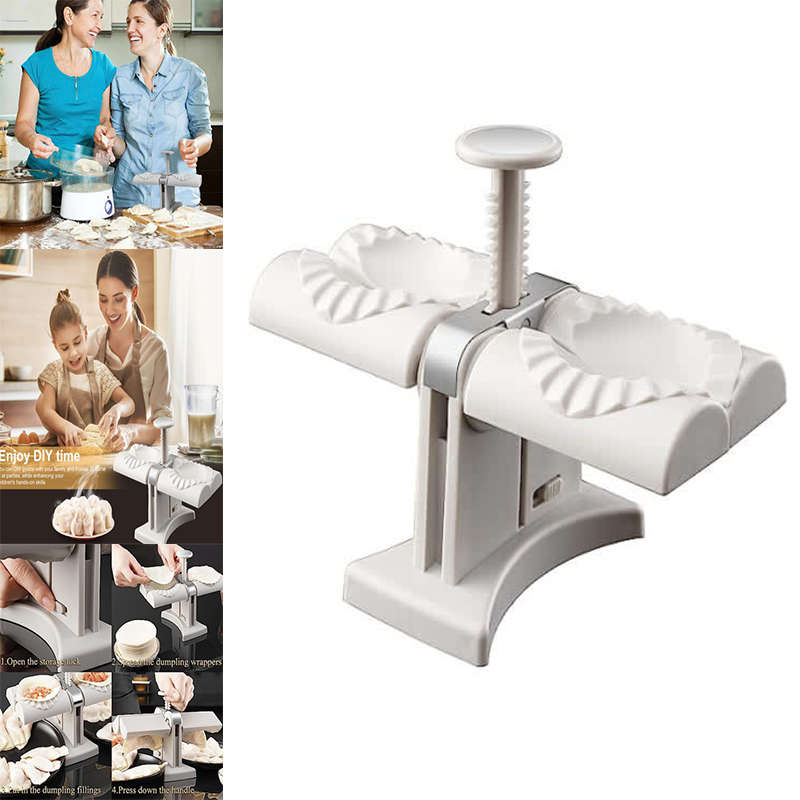Convenient Automatic Dumpling Machine Double-Head Dumpling Mold Set Pie Making Kit Kitchen Accessori