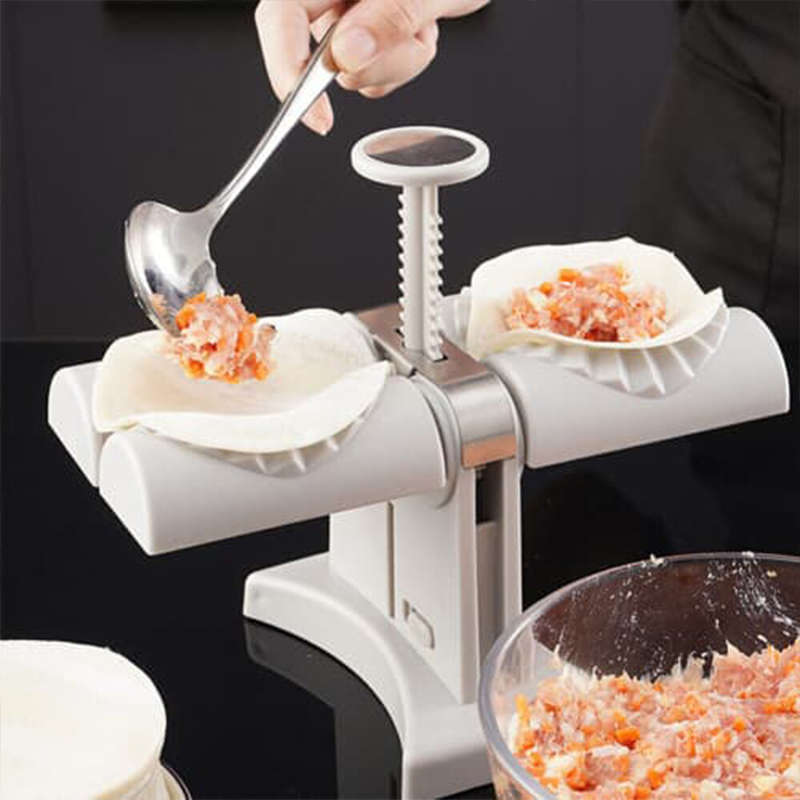 Convenient Automatic Dumpling Machine Double-Head Dumpling Mold Set Pie Making Kit Kitchen Accessori