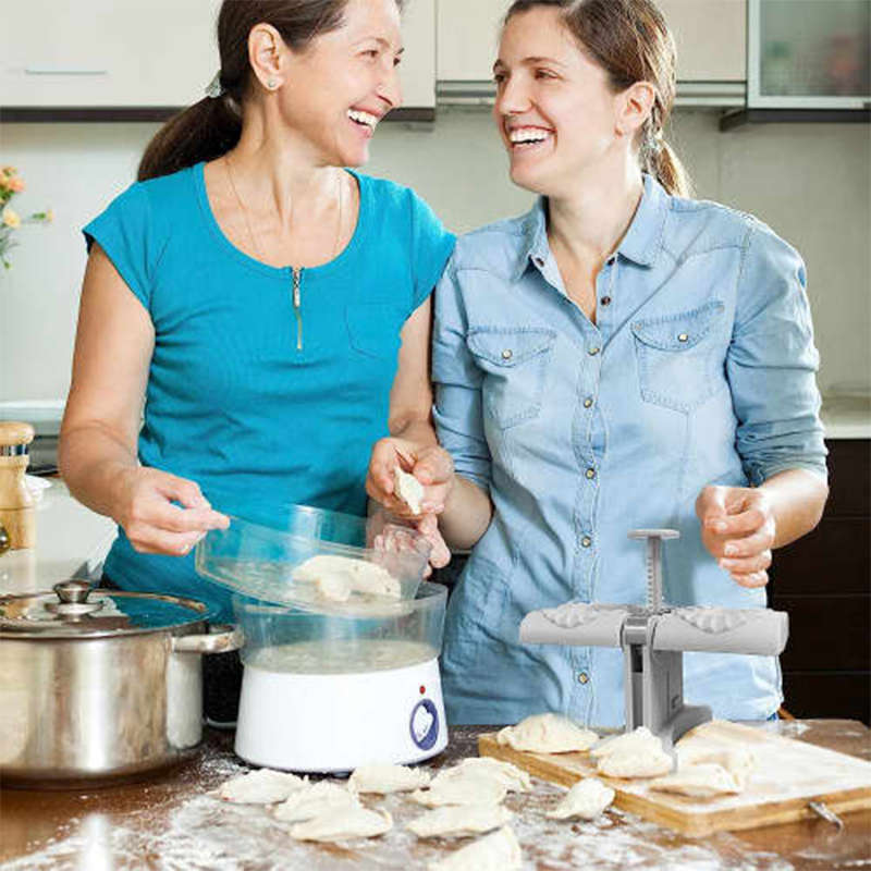 Convenient Automatic Dumpling Machine Double-Head Dumpling Mold Set Pie Making Kit Kitchen Accessori