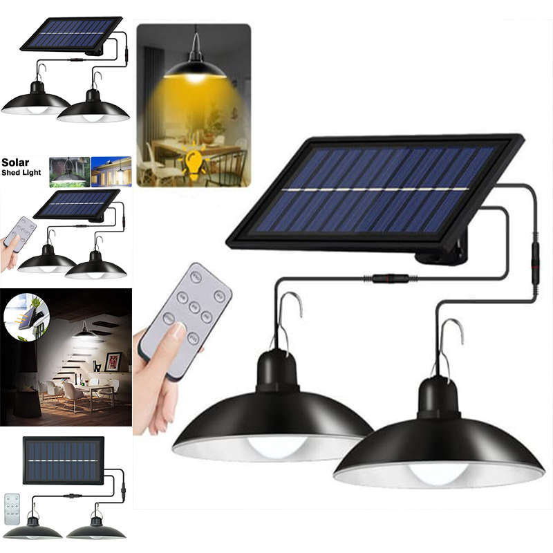 Convenient Led Solar Wall Light Home Garden Courtyard Double-Head Chandelier