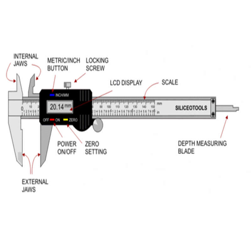 Convenient Vernier Caliper Accuracy 0-150mm 6-Inch Digital