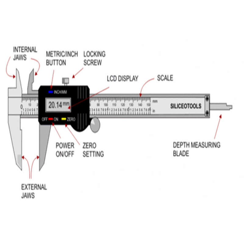 Convenient Vernier Caliper Accuracy 0-150mm 6-Inch Digital