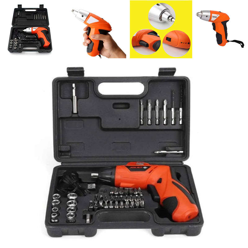 Convenient And Practical Household Electric Drill Repair Tool Set Usb Cable Rechargeable Combination