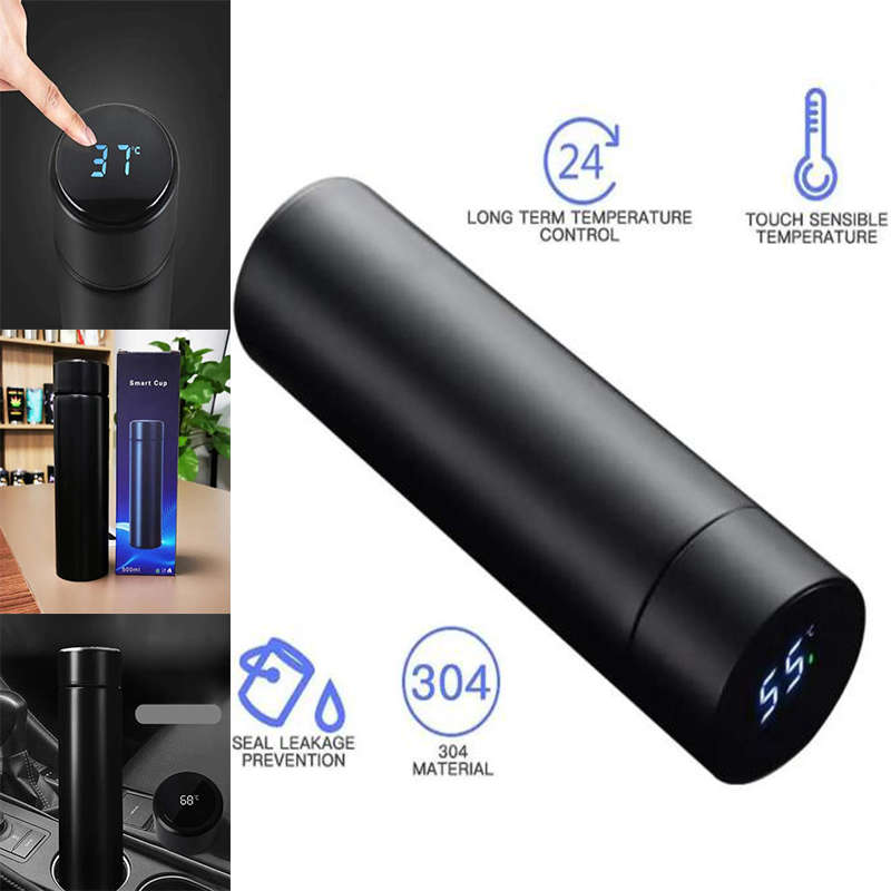 Convenient New Stainless Steel Screen Smart Thermos Bottle