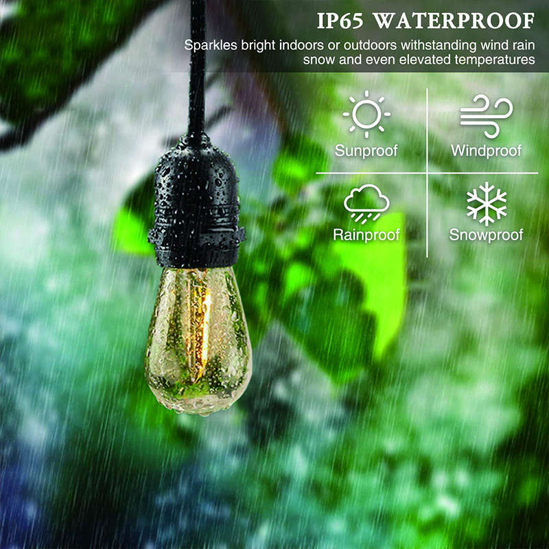Exquisite 5M Waterproof Led Bulb String Lights Outdoor Street Garden Holiday String Lights
