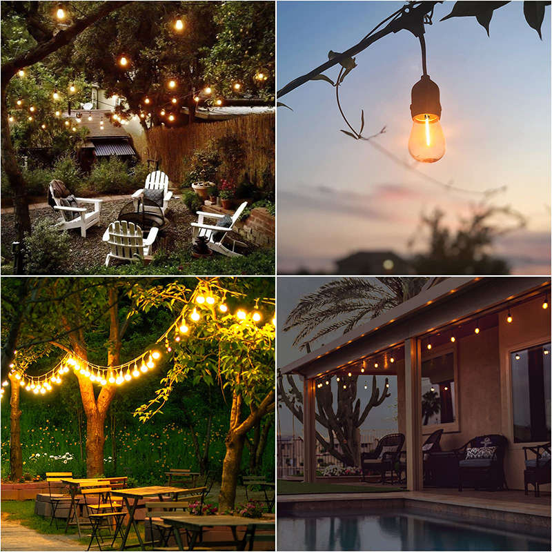 Exquisite 5M Waterproof Led Bulb String Lights Outdoor Street Garden Holiday String Lights