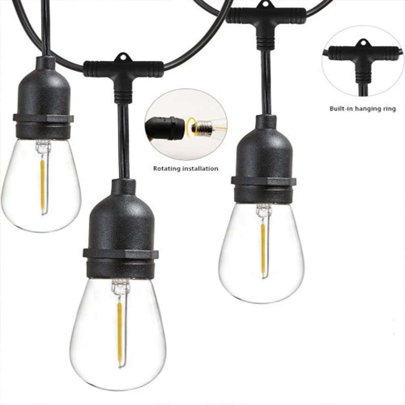 Exquisite 5M Waterproof Led Bulb String Lights Outdoor Street Garden Holiday String Lights