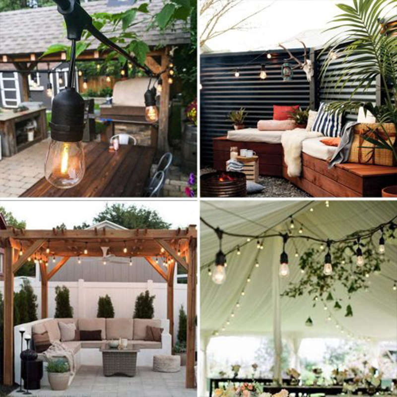 Exquisite 5M Waterproof Led Bulb String Lights Outdoor Street Garden Holiday String Lights