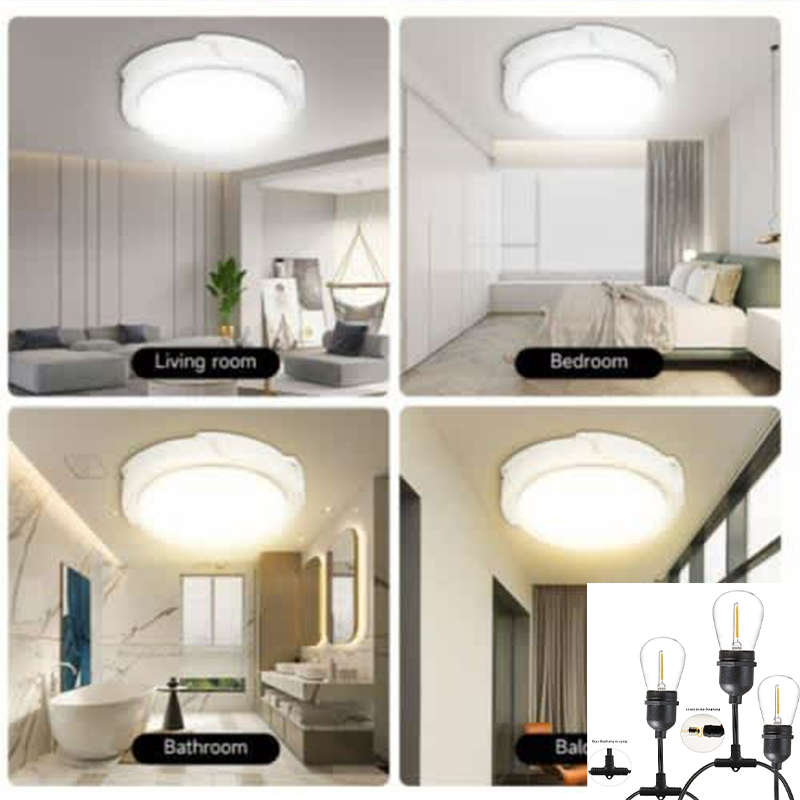 Convenient Solar Ceiling Light With Solar Panel And Remote Control 40W