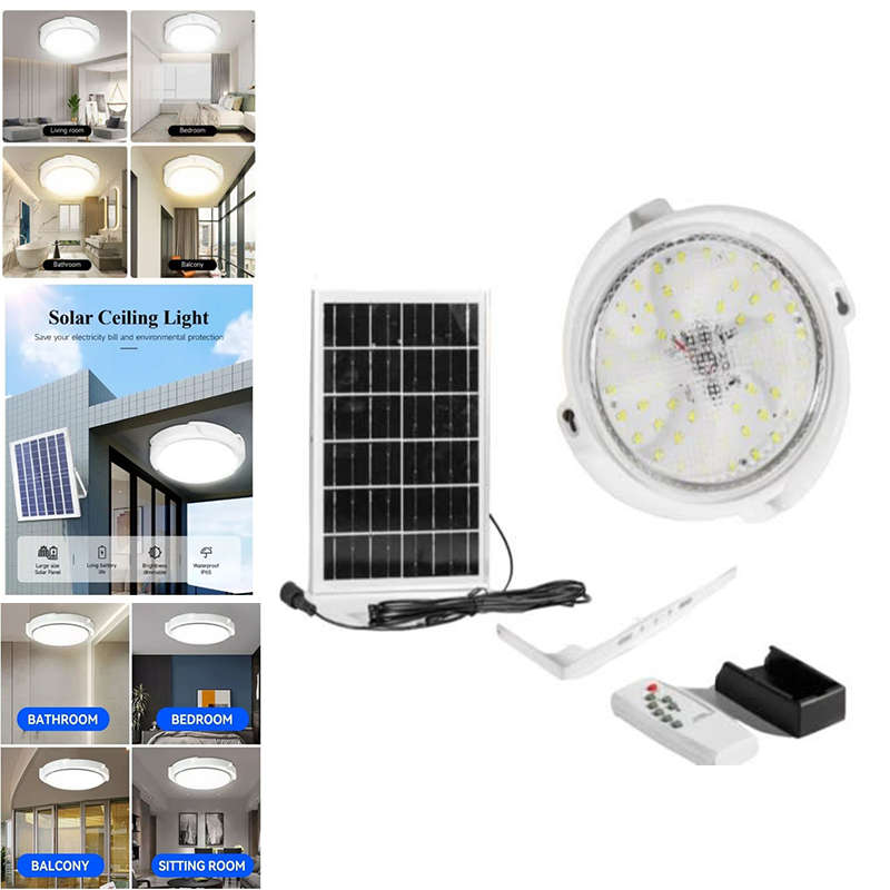 Convenient Solar Ceiling Light With Solar Panel And Remote Control 40W