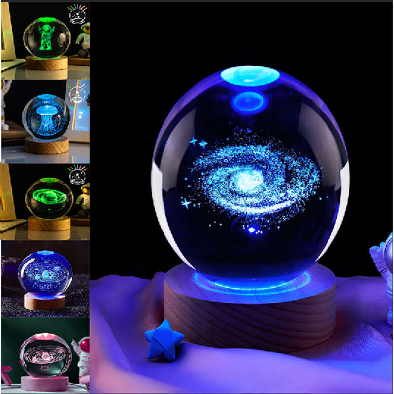 JG-D09 Convenient and beautiful crystal ball LED luminous night Light