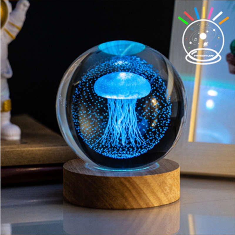 JG-D09 Convenient and beautiful crystal ball LED luminous night Light