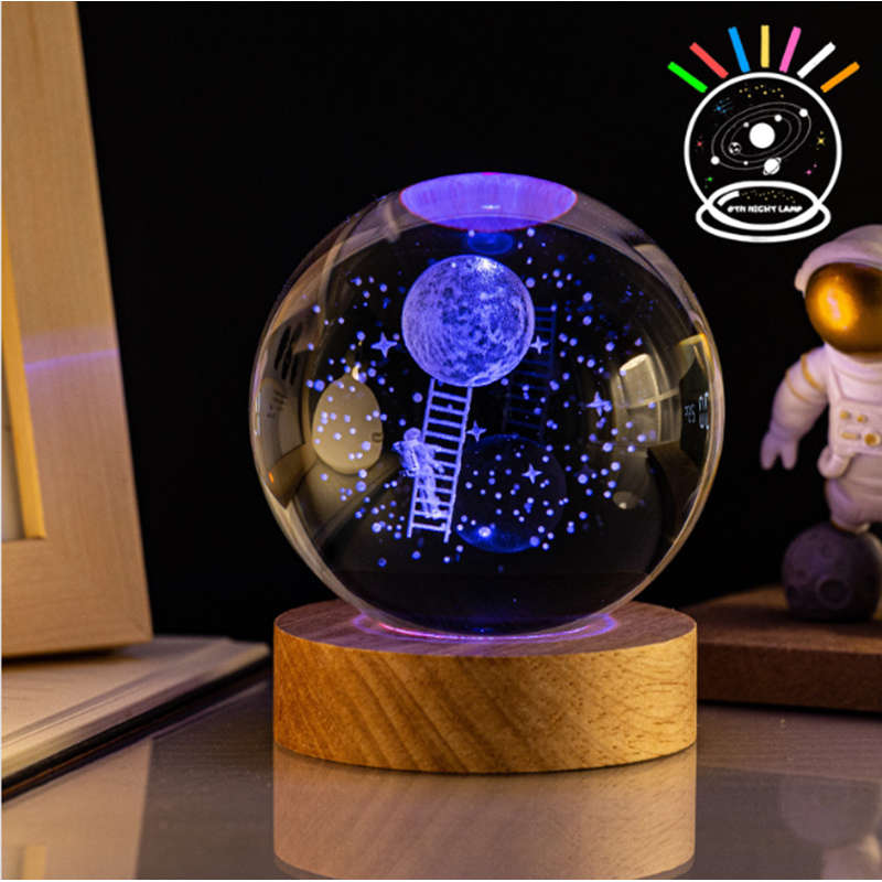 JG-D09 Convenient and beautiful crystal ball LED luminous night Light