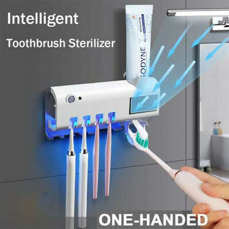 Convenient Sterilizing Toothbrush Holder And Toothpaste Dispenser
