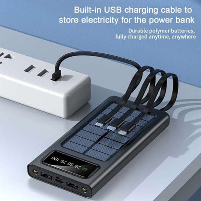 Multifunctional Solar Power Bank Portable Power External Battery Charger