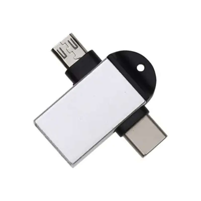 Mini Type-C And Micro Usb 2-In-1 Otg Adapter Usb Converter