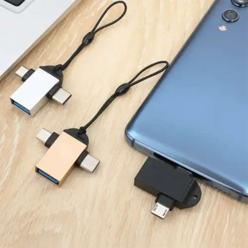 Mini Type-C And Micro Usb 2-In-1 Otg Adapter Usb Converter