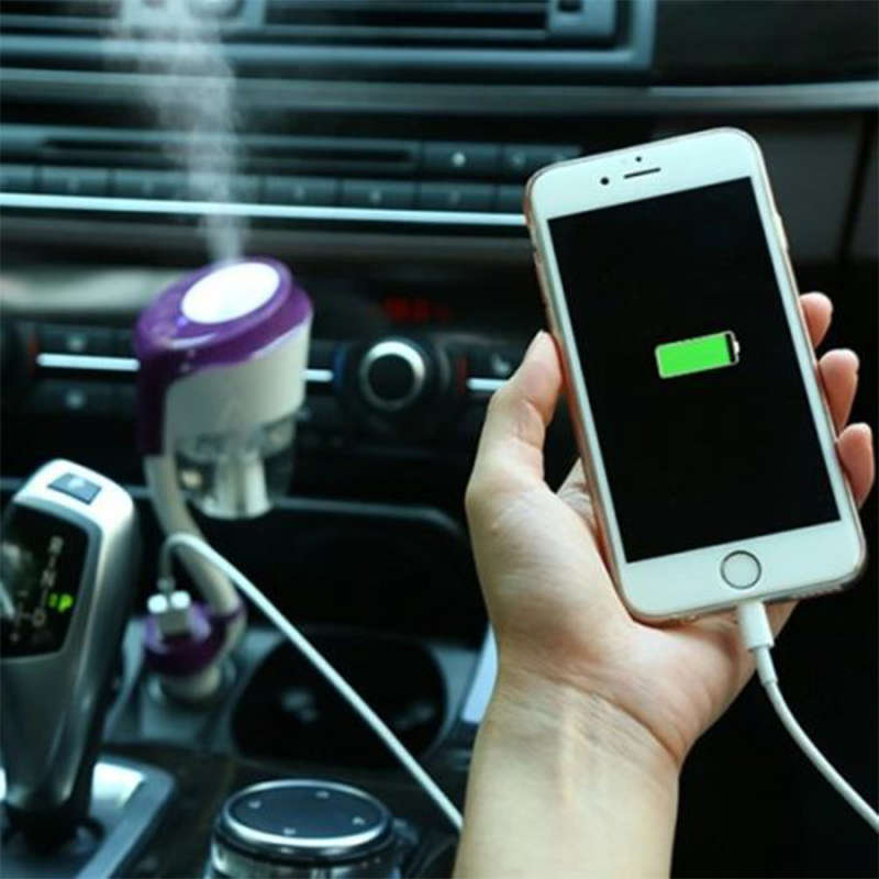 Essential Car Diffuser, Air Purifier, Silent Fog Machine, Car Humidifier, Essential Oil/Disinfectant