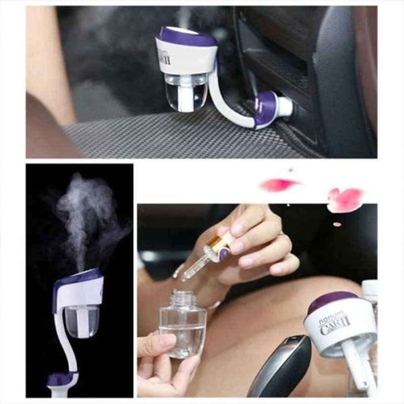 Essential Car Diffuser, Air Purifier, Silent Fog Machine, Car Humidifier, Essential Oil/Disinfectant