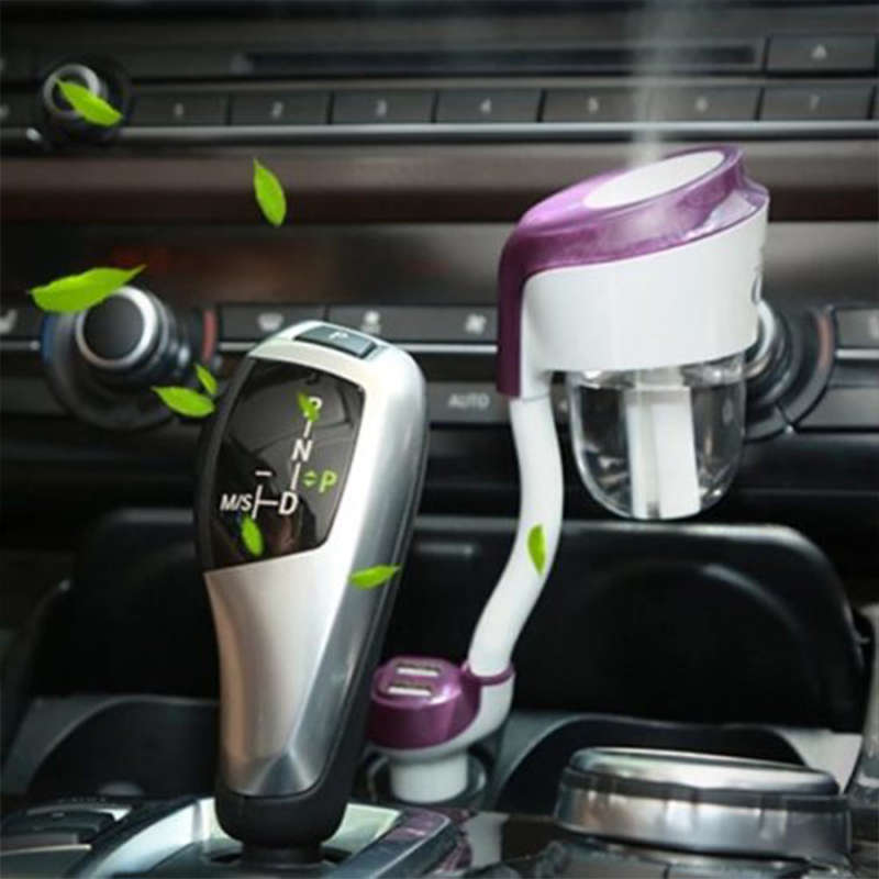 Essential Car Diffuser, Air Purifier, Silent Fog Machine, Car Humidifier, Essential Oil/Disinfectant
