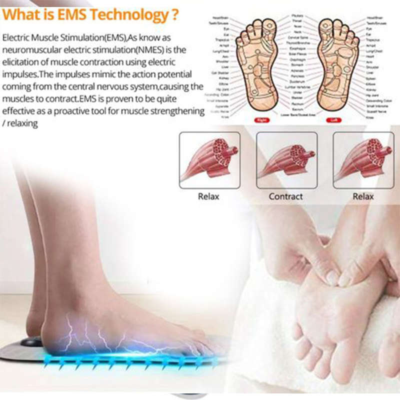 Health Essential Pad Massager Foot Ems Electric Muscle Pad Stimulator Leg Shaping Foot Stock