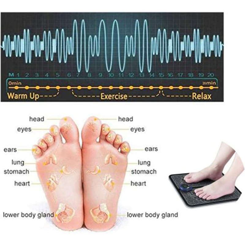 Health Essential Pad Massager Foot Ems Electric Muscle Pad Stimulator Leg Shaping Foot Stock