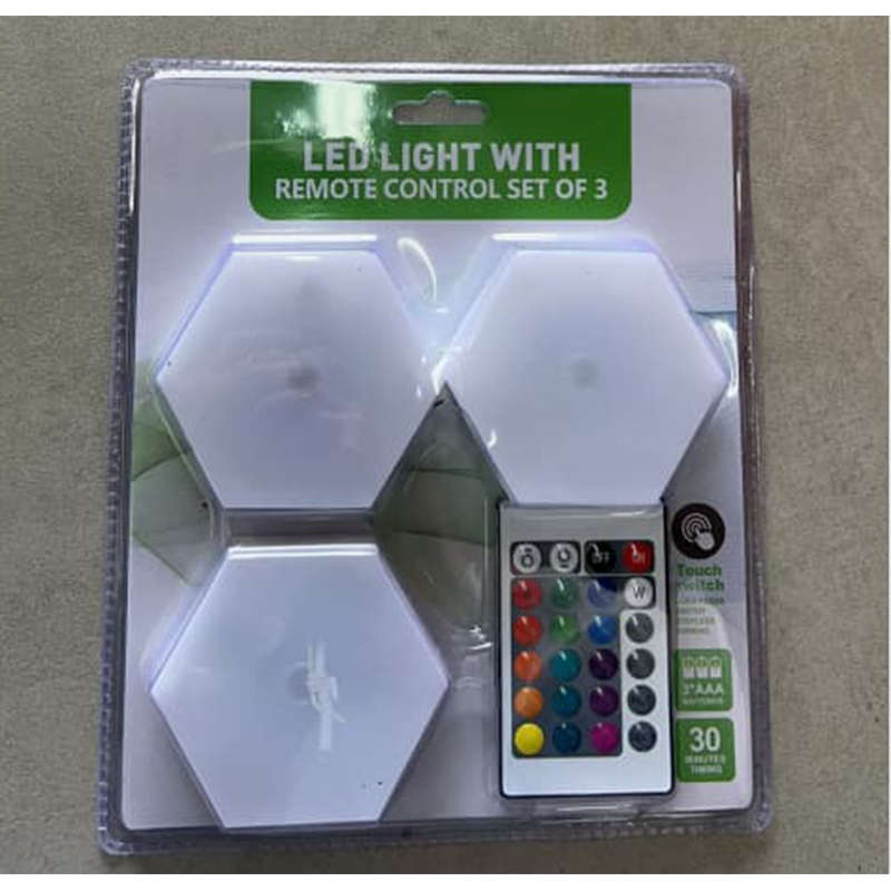Exquisite Hexagonal Light Strip With Remote Control, Smart Led Wall Light Panel Touch-Sensitive Rgb