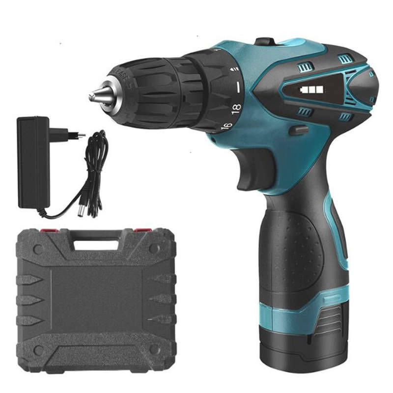 Electric Drill Set Cordless Combination Drill Lithium Ion Drill Screwdriver Accessories Set Electric