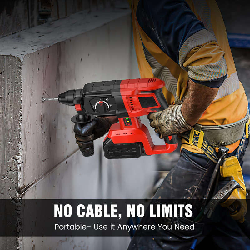 Electric Impact Drill Electric Hammer Brushless Motor Cordless Electric Hammer Electric Drill Pickax