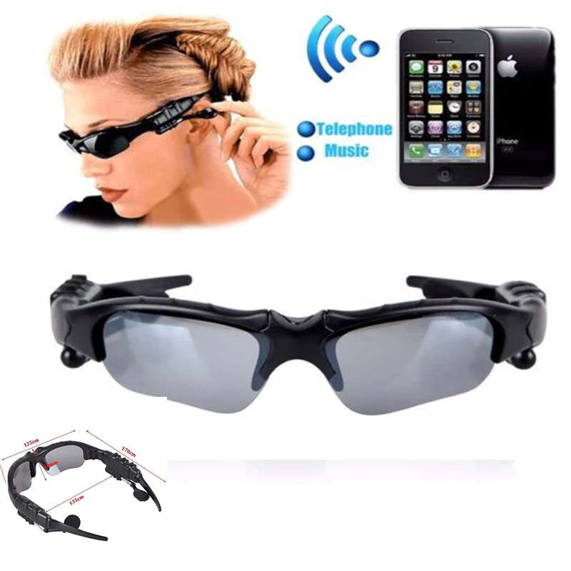 Exquisite Bluetooth Sunglasses Wireless Earphones Headset Hands-Free Cell Phone With Microphone
