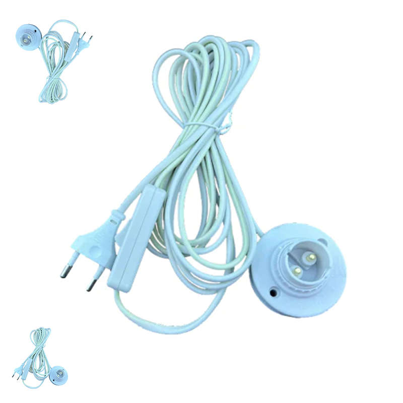 Multifunctional B22 Screw Lamp Holder Power Cord 5M Line