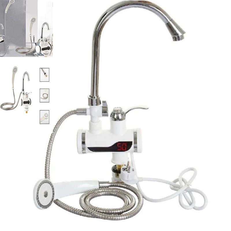 Home Essential Exquisite Instant Electric Water Heater Faucet Kitchen Bathroom Digital Display With
