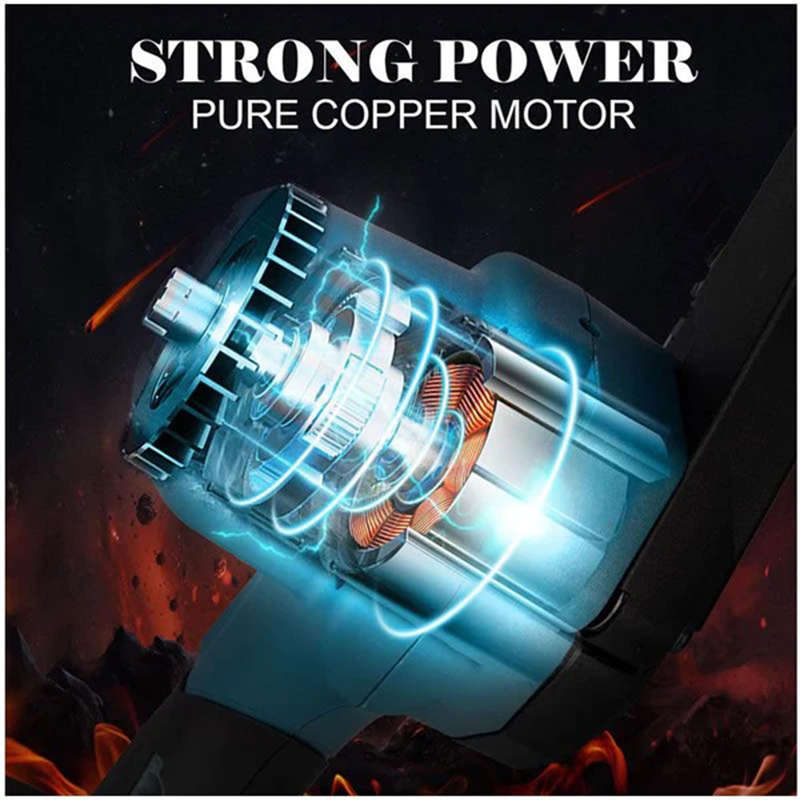 The Portable Electric Chain Saw Uses Two 25V 7500Mah Lithium Batteries And Comes With Two Batteries