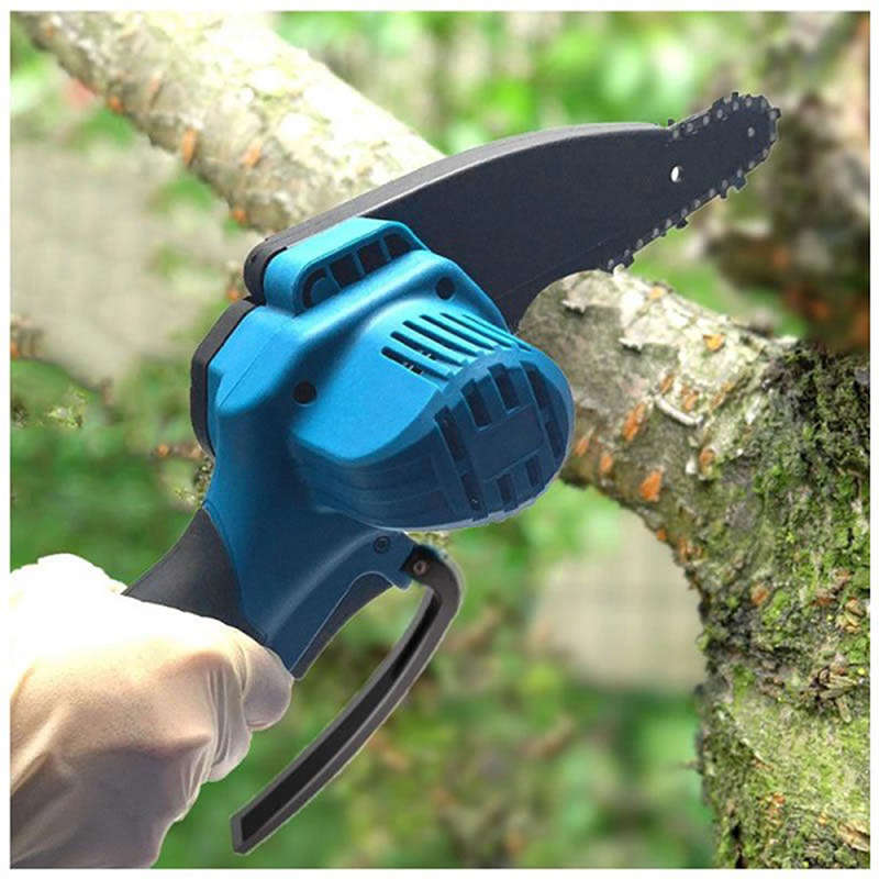 The Portable Electric Chain Saw Uses Two 25V 7500Mah Lithium Batteries And Comes With Two Batteries
