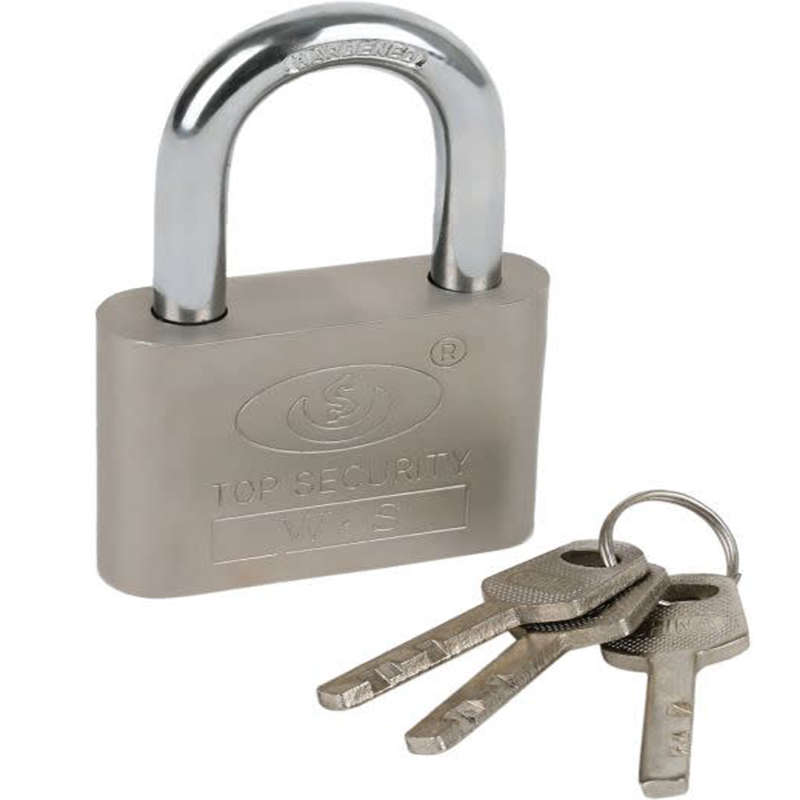 Sturdy Convenient Cabinet Door 60mm Security Lock Padlock Silver With 3 Keys