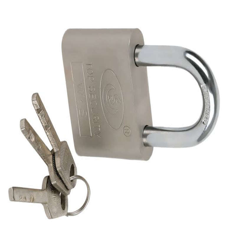 Sturdy Convenient Cabinet Door 60mm Security Lock Padlock Silver With 3 Keys