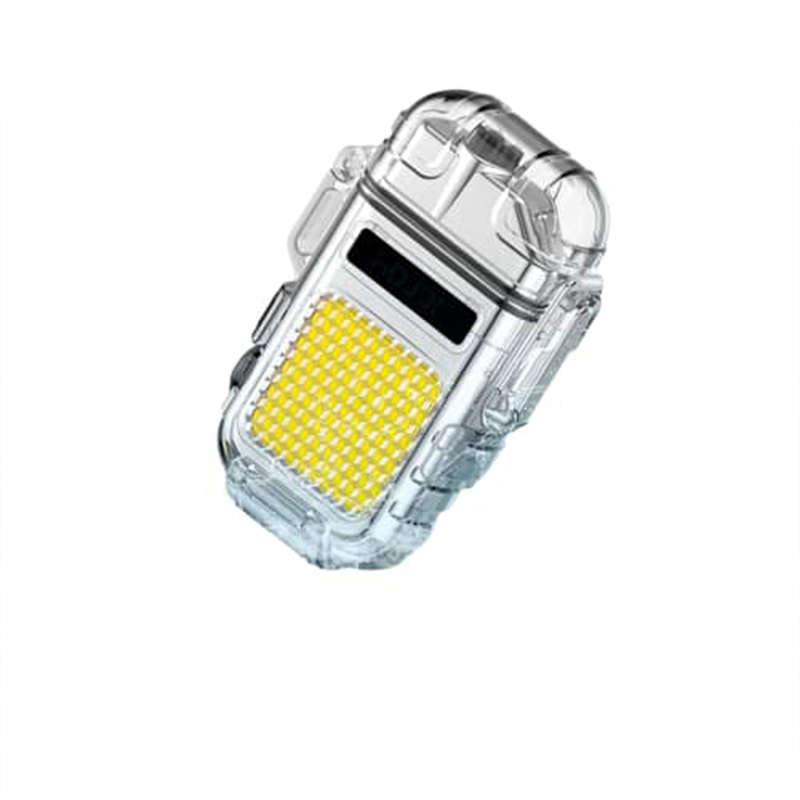 Portable Rechargeable Mini Hook Flashlight With Windproof Multi-Purpose Lighter + C-Type Charging Ca