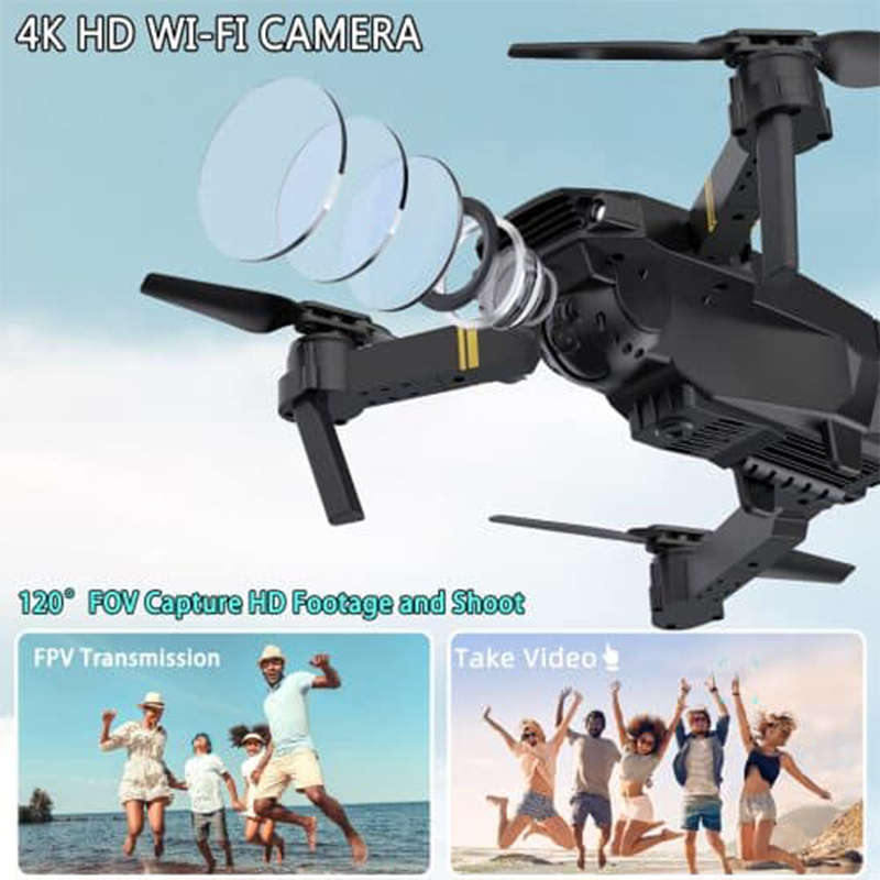 Foldable Mini Drone, Wifi Camera, Live Video Drone With Altitude Hold Function 2.4ghz