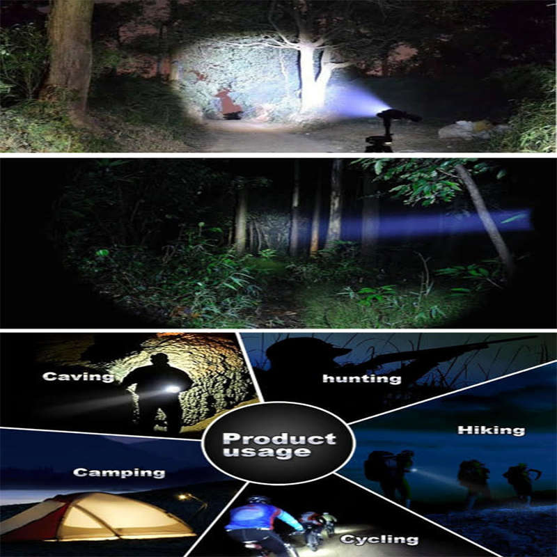 Convenient And Practical Rechargeable Headlight T6 3 Led Headlight