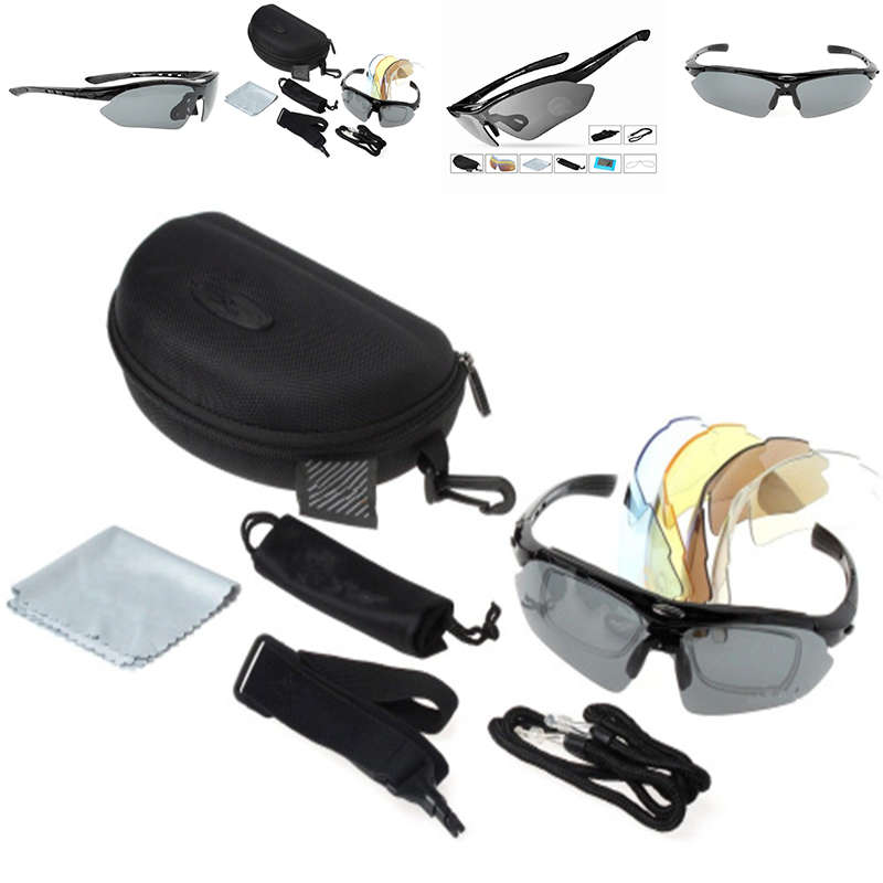 Stylish Polarized Cycling Sunglasses Goggles Sports Glasses 5 Lenses