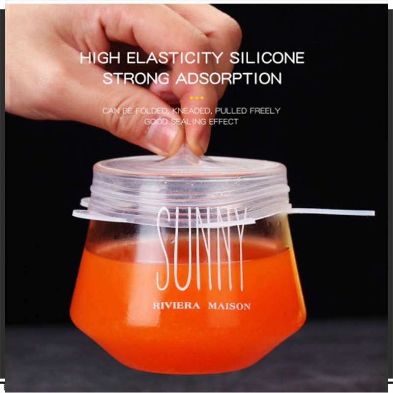 Reusable Food Preservation Silicone Stretch Lids For Home Use 6-Pack