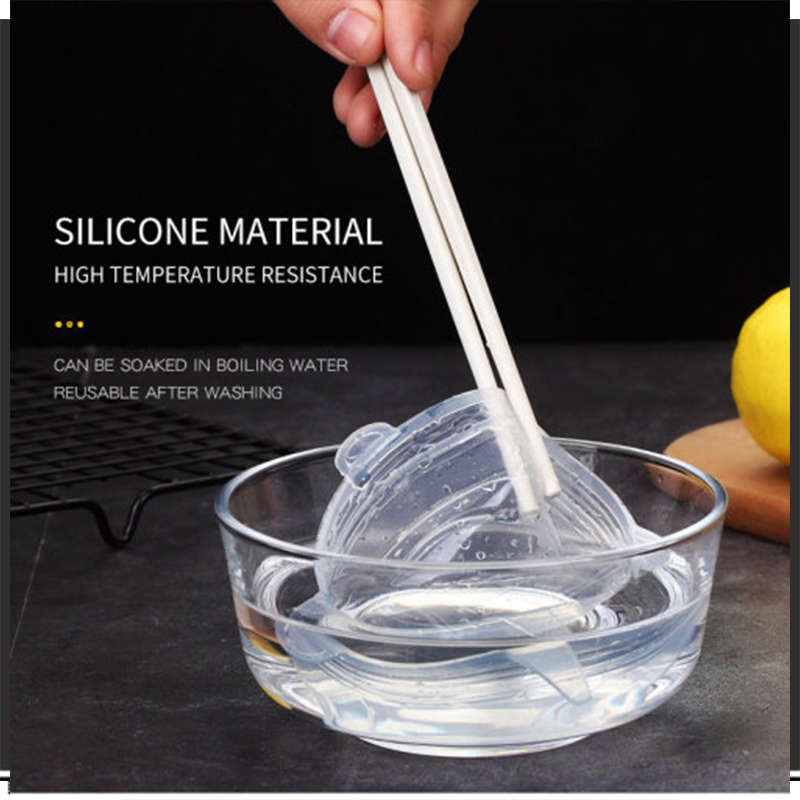 Reusable Food Preservation Silicone Stretch Lids For Home Use 6-Pack