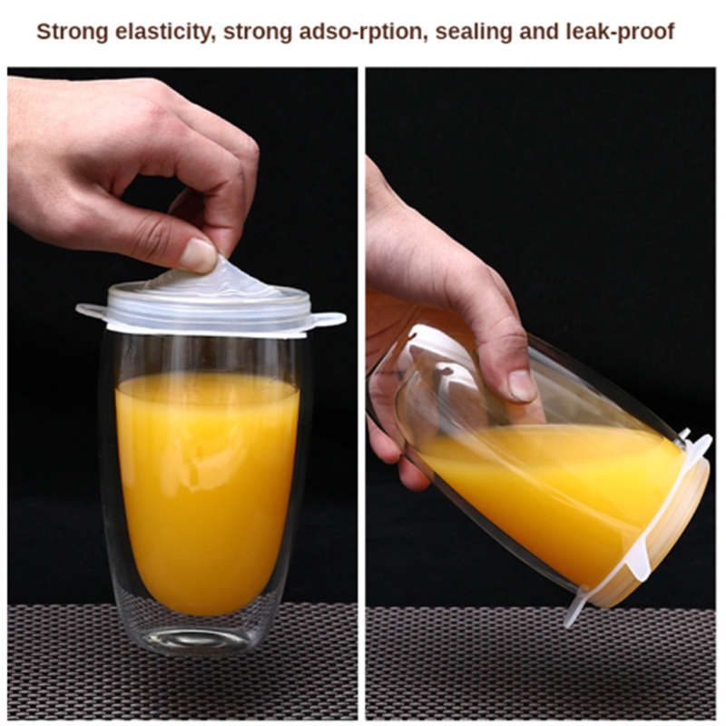 Reusable Food Preservation Silicone Stretch Lids For Home Use 6-Pack