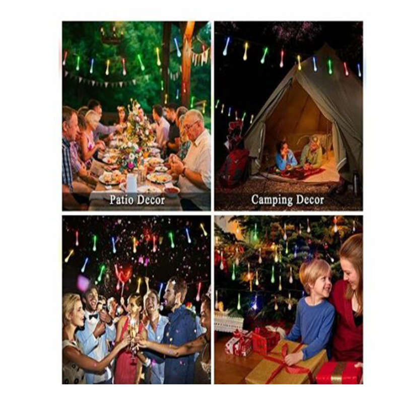 Solar Water Drop Bulb Ambience Light Fairy String Light Rgb